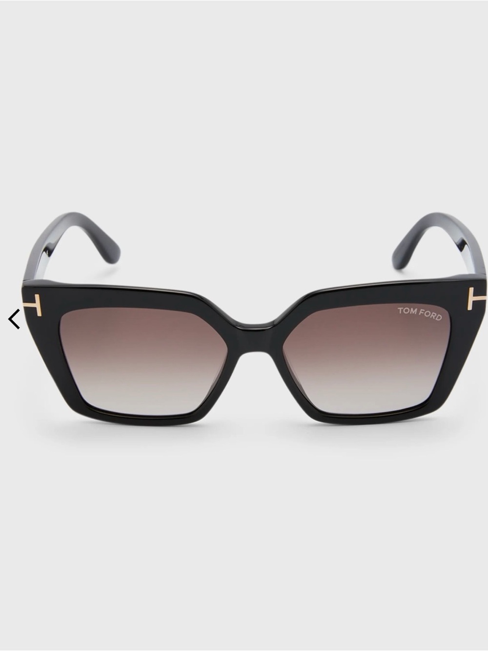 Tom Ford Black Square Gradient Women's Sunglasses with Gold Accents - Picture 11 of 14